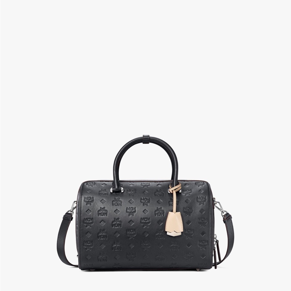 Boston MCM Monogram Bag with crossbody strap